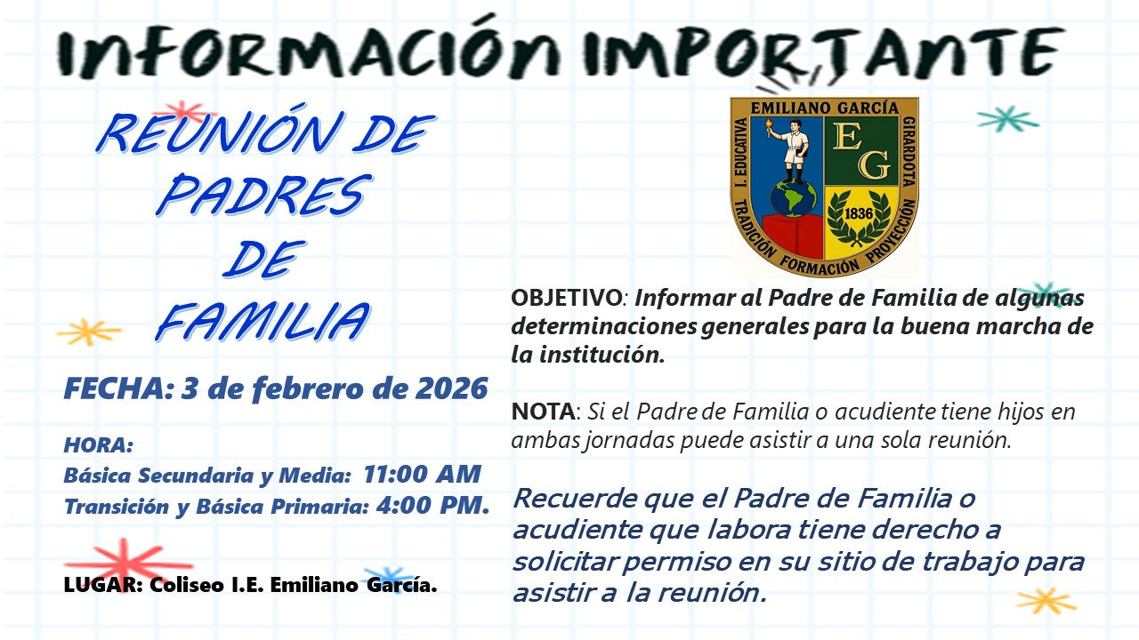 REUNIÓN PADRES DE FAMILIA